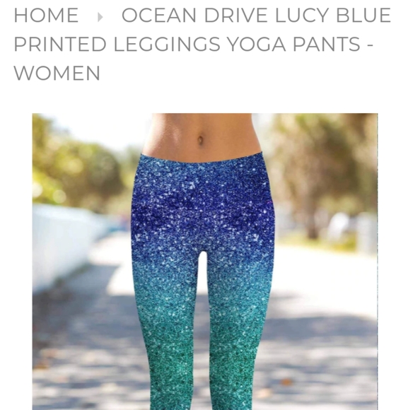 Ocean Drive Ellie 💙 Blue Pineapple Leggings 🎁 😊 NWT - Picture 3 of 7